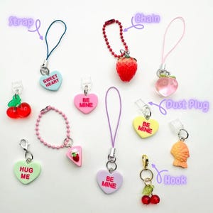 Tamagotchi, Phone Charm -KAWAII SNACKS- Dust Plug Charm for Kindle, Switch, Strap Charm, Hook Charm, Chain Charm for Electronics, Bags, Keys