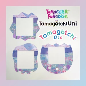 Tamagotchi Paradise, Uni, Pix Faceplate - Kawaii Mountains - Tamagotchi Paradise, Uni, Pix Skin - Holographic, Semi Gloss