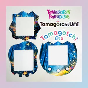 Tamagotchi Paradise, Uni, Pix Faceplate - Firefly Forest - Tamagotchi Paradise, Uni, Pix Skin - Holographic, Semi Gloss