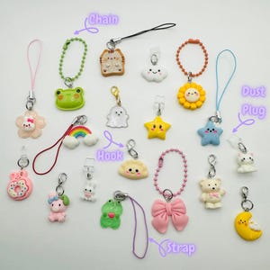 Tamagotchi, Phone Charm -KAWAII- Dust Plug Charm for Kindle, Switch, Strap Charm, Hook Charm, Chain Charm for Electronics, Bags, Keys