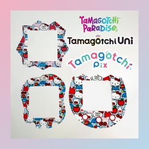 Tamagotchi Paradise, Uni, Pix Faceplate - Hello Kitty Getaway - Tamagotchi Paradise, Uni, Pix Skin - Holográfica, Semibrilhante