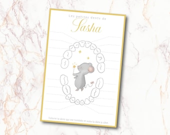 Souvenir-datumkaartje voor melktandjes