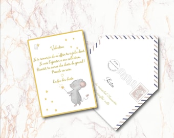 Brief van de Kleine Muis / Tandenfee brief voor een kind dat zijn tand verliest. downloaden en afdrukken