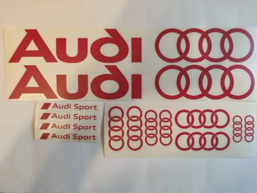2pcs Audi Sport Decals Stickers Logo Rings Vinyl for Front Etsy