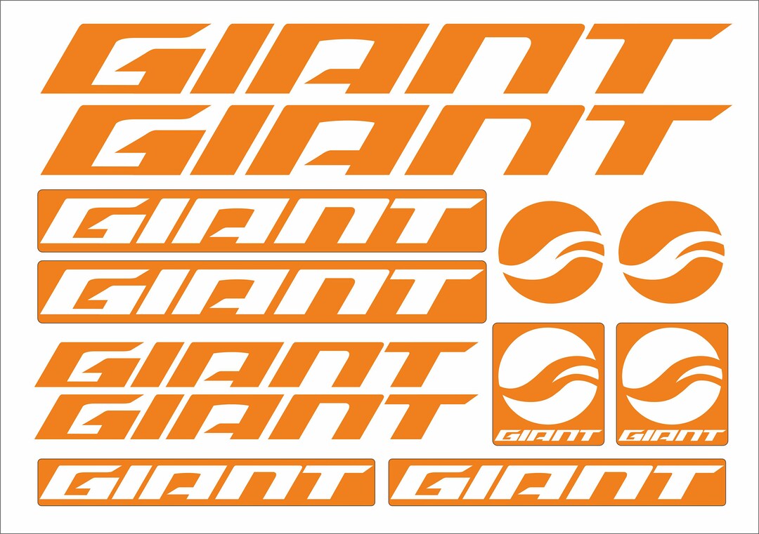 Giant Stickers Vinyl Decals Stencil Graphics Frame Bicycle Etsy