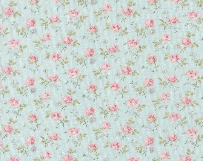 Featured listing image: Moda, Abide, By Brenda Riddle Light Blue yardage, SOLD in HALF yard increments