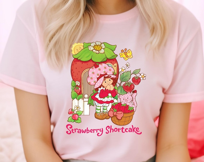 Featured listing image: Strawberry Shortcake T shirt w/ DTF image