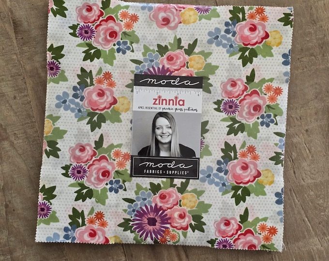 Featured listing image: Moda, Zinnia Precut Layer cake By April Rosenthal