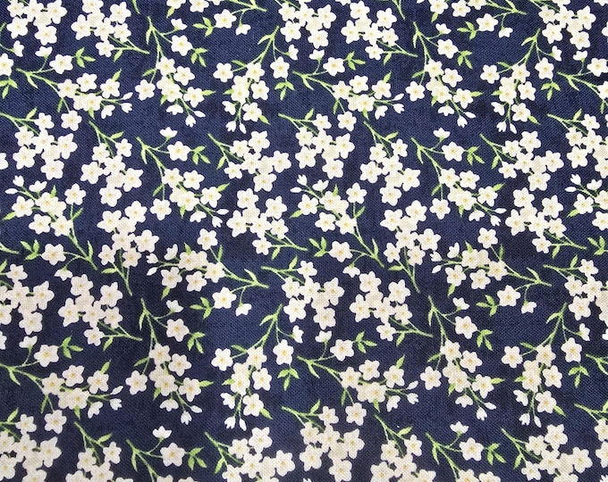 Featured listing image: Wilmington Prints Mayday, by Madison Jane, Navy yardage, SOLD in HALF yard increments