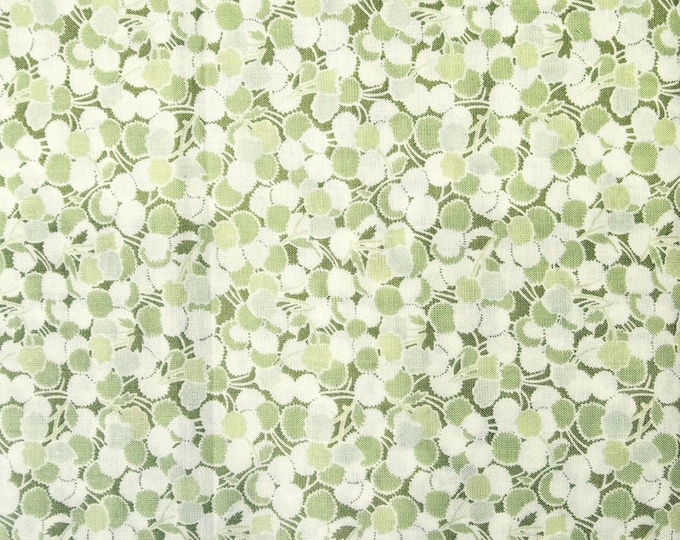 Featured listing image: Garden Delights II by Grey Sky Studio Green Puffs yardage, In The Beginning Fabrics, SOLD in HALF yard increments