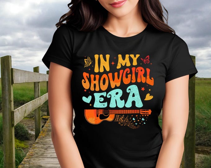 Featured listing image: My Showgirl Era w/Guitar Adult T-shirt With Optional Glitter Finish