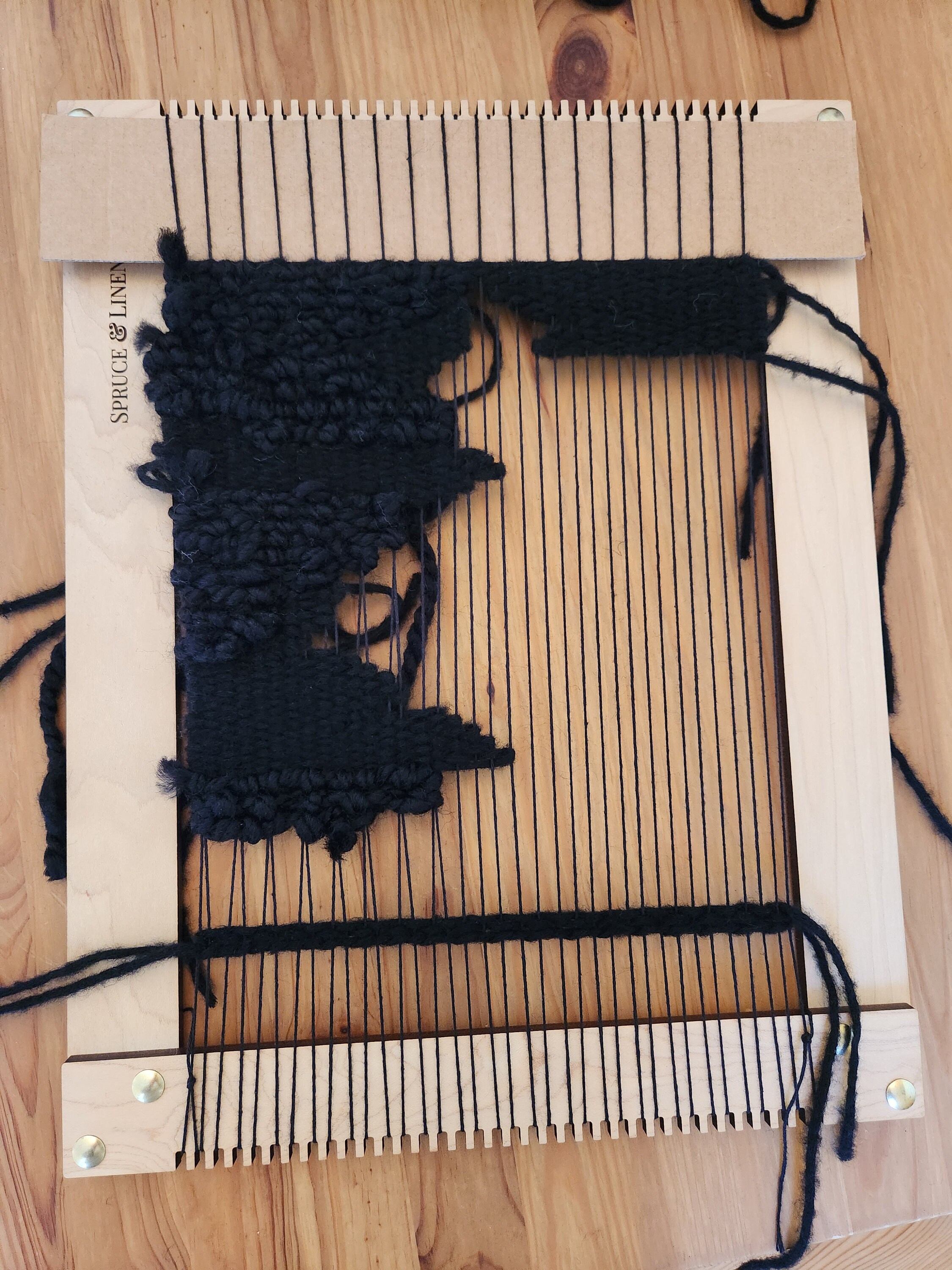 Picture of Organic Shaped, Textured Woven Wall Hanging in Black - Etsy