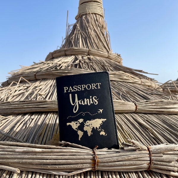 Protège passeport personnalisé, étui pour passeport, housse passeport, pochette passeport, idée cadeau personnalisé, Noel, cadeau noel,