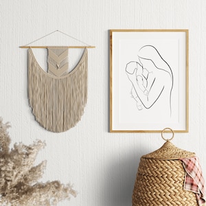 Mother and Baby Print, Mothers Day Gift, Mom and Baby, Line Art, Nursery Wall Decor, Nursery Print, Gift for Her, Baby Shower Gift, Nursery