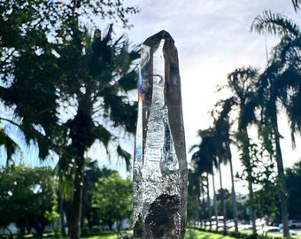 Double Terminated Diamond Quartz Yunnan China Smoky Quartz Graphite Inclusions Etched Natural Crystal Collector Healing Specimen