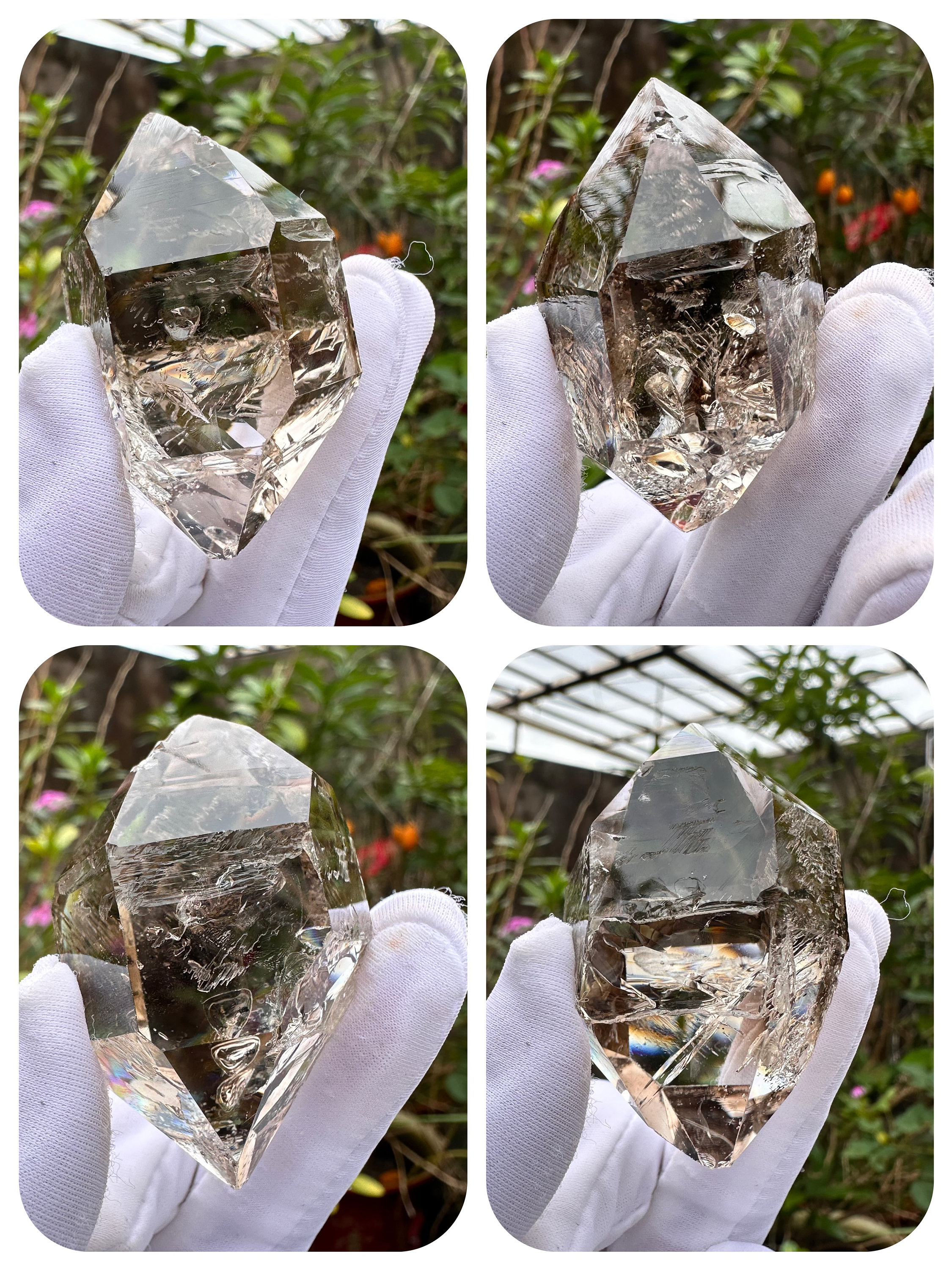 ハーキマー水晶（ハーキマーダイヤモンド）　水入り・カーボンインクルージョン ハーキマー水晶（ハーキマーダイヤモンド） 水入り・カーボン