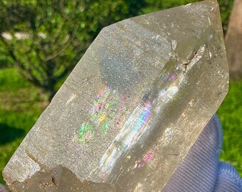 Regnbågsrutil Himalayakvarts • Glimmerbelagd ISIS-kristall, hjärtchakra · Andlig gåva - 142,8 g