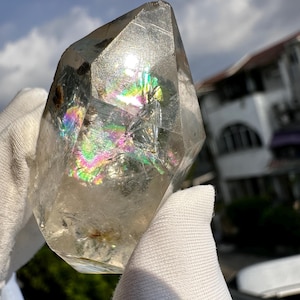 Radiant DT Diamond Quartz w/Explosive Rainbows,ISIS,Record Keeper,High Vibration Healing Crystal for Spiritual Growth & Chakra Balance-42.7g