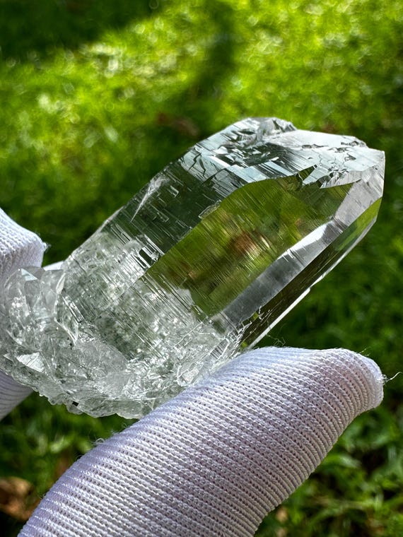 Himalayan Clear Pocket Crystal: Self-Healed Chlorite Base, India (21.2g)