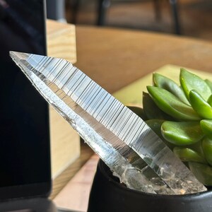 Colombian Lemurian Seed Quartz Isis Face Chisel Termination Deep Akashic Lines Clear Muzo Quartz Collector Crystal Wand Healing Crystal
