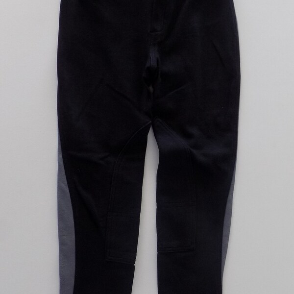 Vintage 1990 article de seconde main pantalon d'équitation pour enfant coloris noir/gris taille 12 ans.