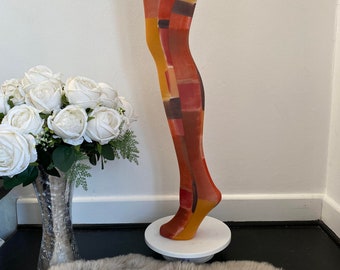 Love this design.  vintage  60s Bright  colourful block colours pop art printed tights - one size will fit up to 42” hip free shipping