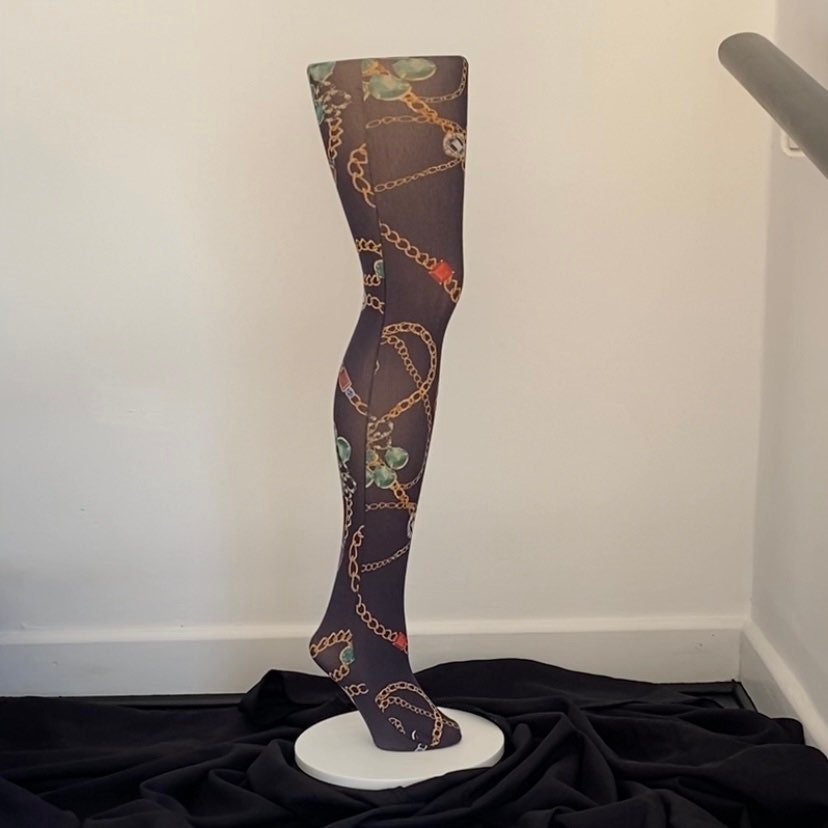 Vintage Swinging 60s Andy Warhol Style Pop Art Printed Tights