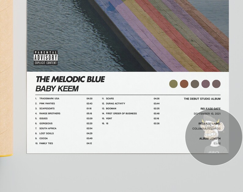 Baby Keem the Melodic Blue Album Cover Poster Create Etsy