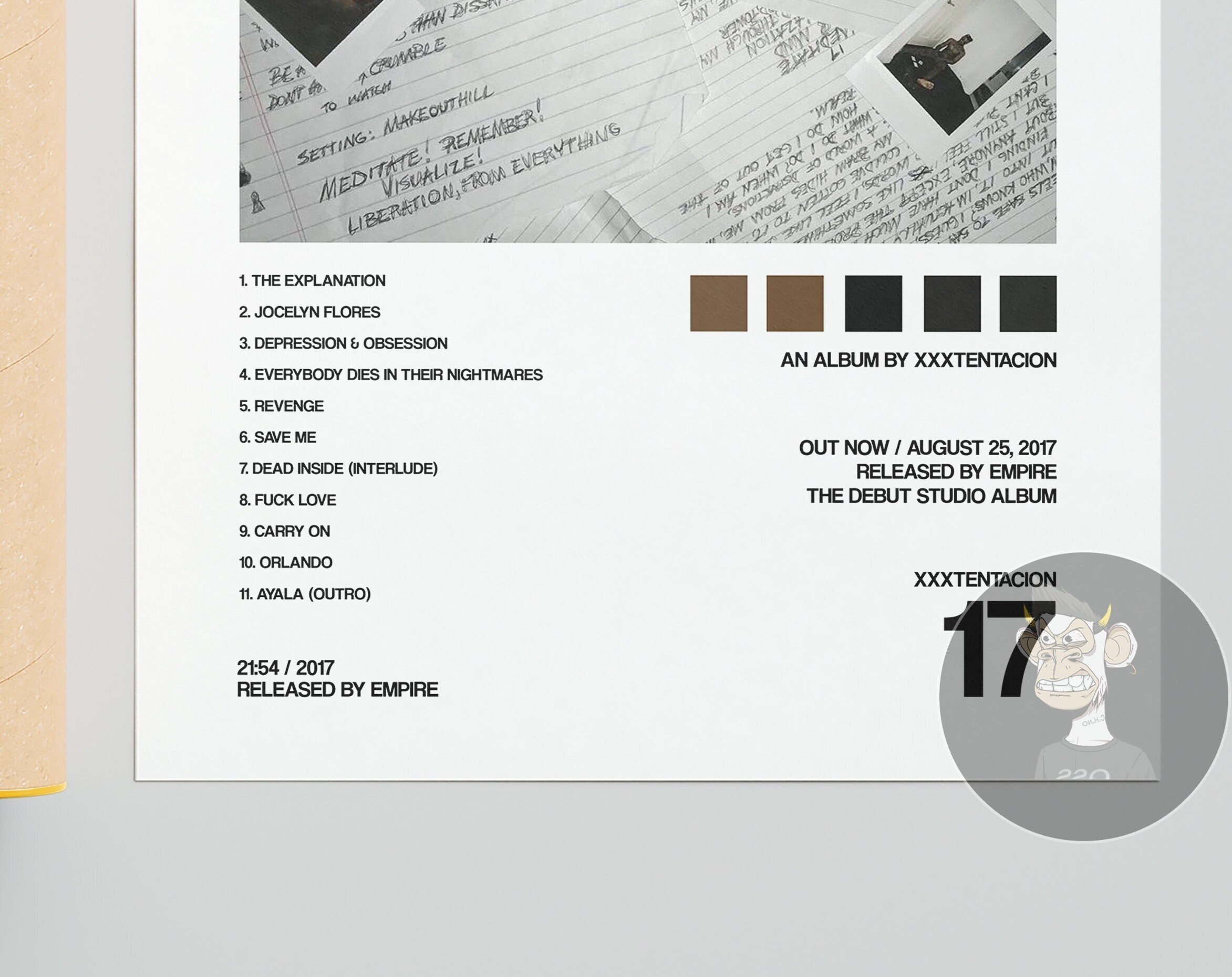 XXXtentacion Póster de portada del álbum Crea tu - Etsy España XXXtentacion Póster de portada del álbum Crea tu - Etsy España