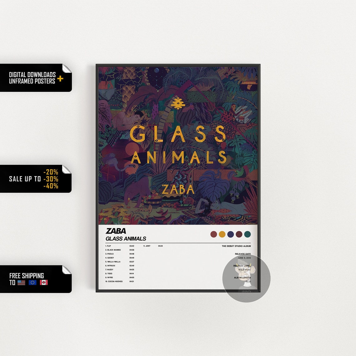 Glass Animals Zaba Album Cover Poster Etsy