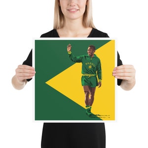 Pele, Brazil Custom Soccer Art Poster
