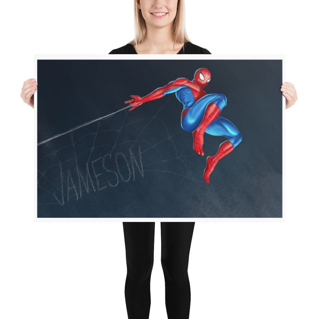 Custom Posterman Marvel Spiderman PERSONALIZED Poster, Custom Art - Etsy