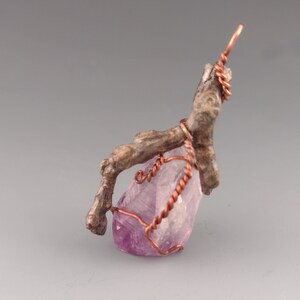 Amethyst & Copper Woodland Pendant