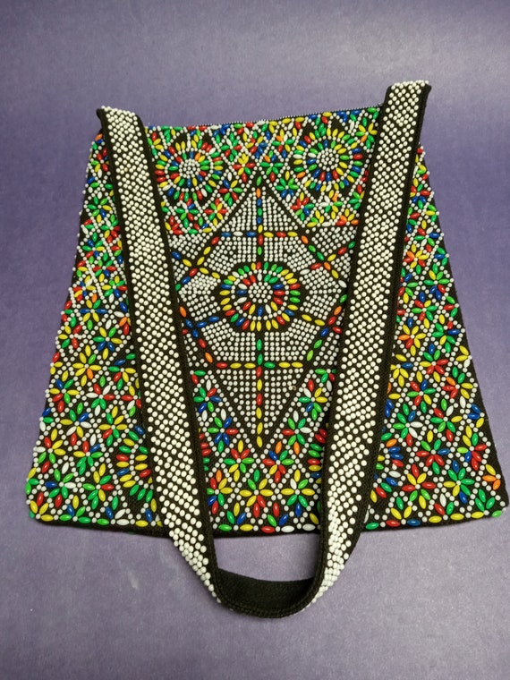 Vintage Multicolored Beaded Purse