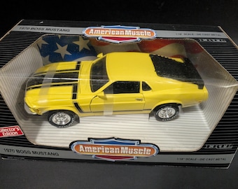1970 Ford Boss 302 Mustang – 1:18 American Muscle – Grabber Yellow – Collector’s Edition