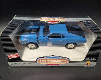 1970 Ford Boss 302 Mustang – 1:18 American Muscle – Grabber Blue – Collector’s Edition
