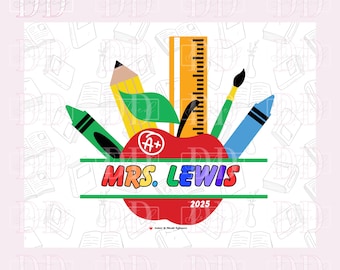 Personalized Teacher Mouse Pad | Custom Teacher Gift with Name & Year | Back to School Desk Accessory | End of Year Teacher Appreciation