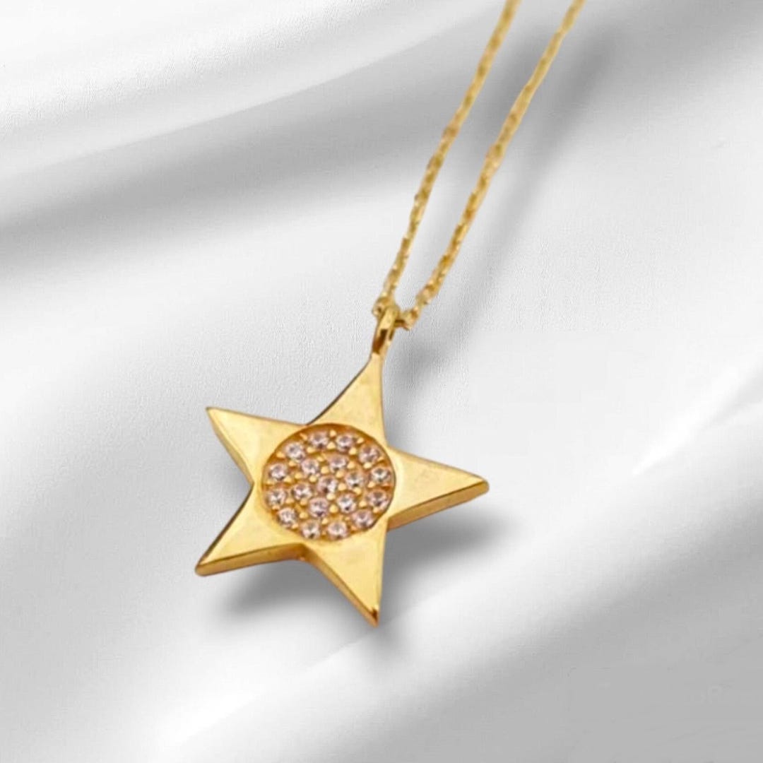 ネックレス・ペンダント Stars Necklace Dainty Gold Necklace With Cubic Zirconia Stones, Cute Star