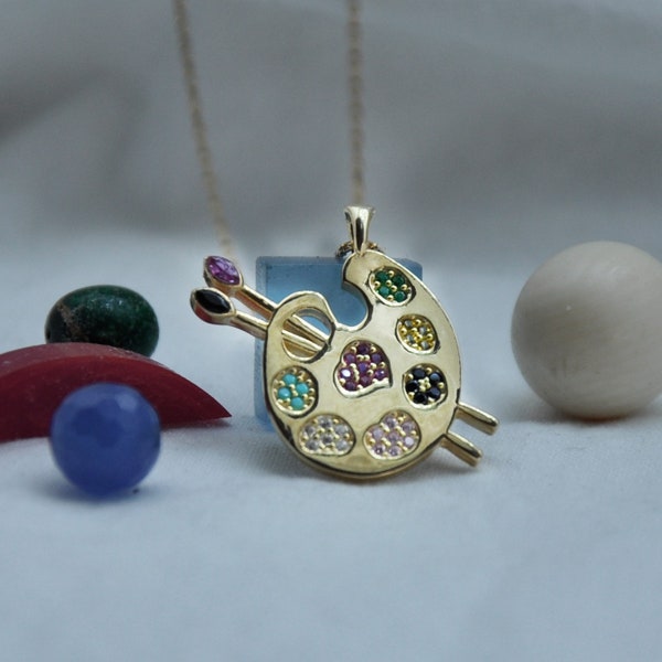 Palette Necklace Etsy