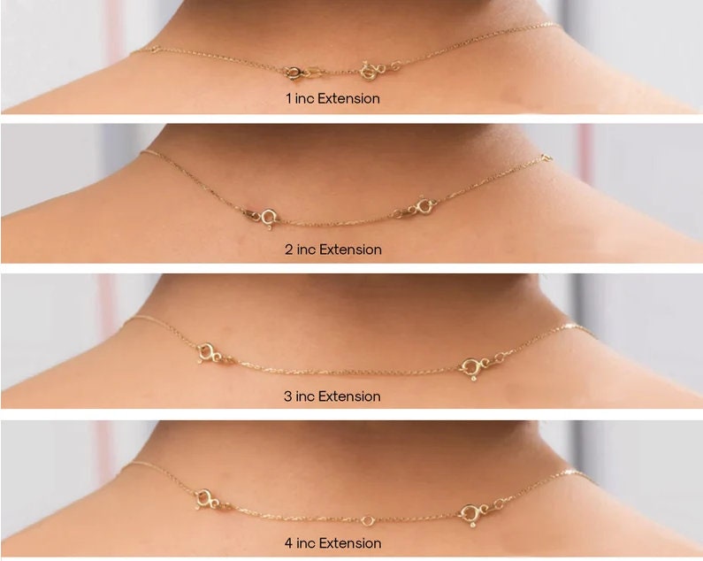 10k 14k 18k Solid Gold Necklace Extender Jewelery Extender Etsy