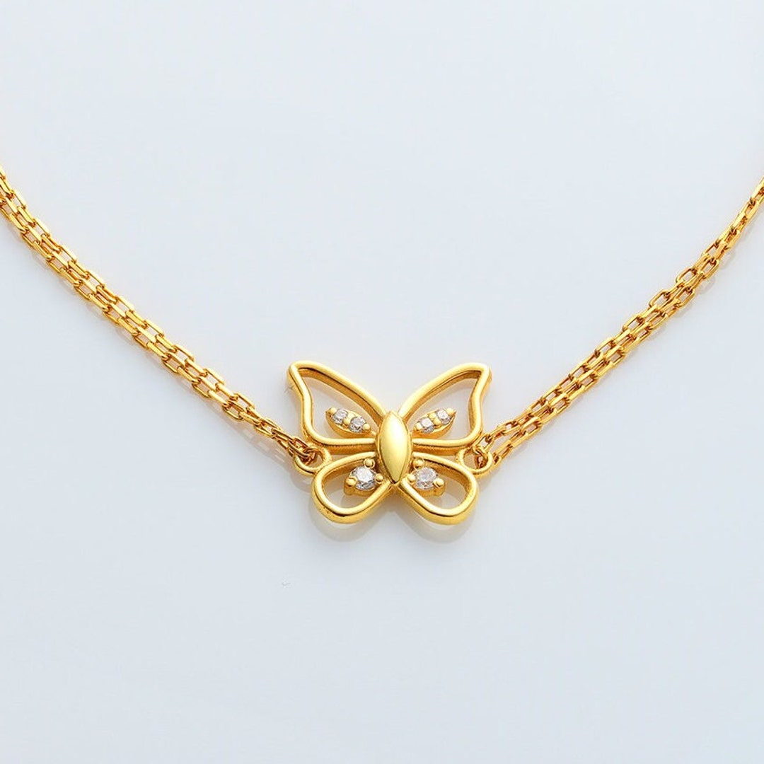 Butterfly Charm Bracelet - Gold
