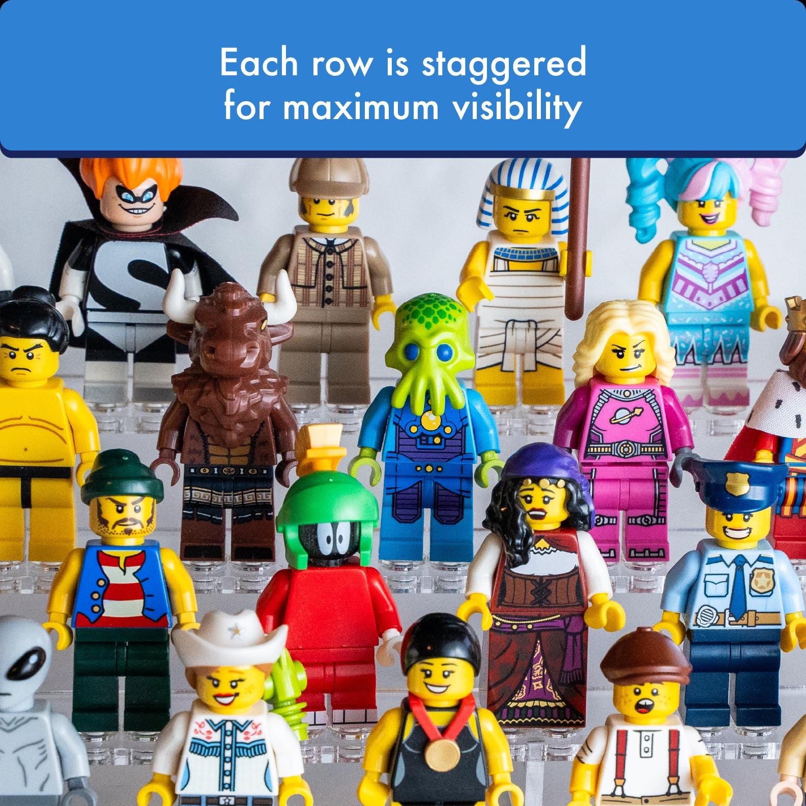 Minifigure Display Stand - Holds 26 Figures - Etsy
