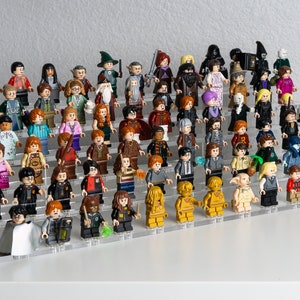 75 minifiguurweergave grote standaard - doorzichtig