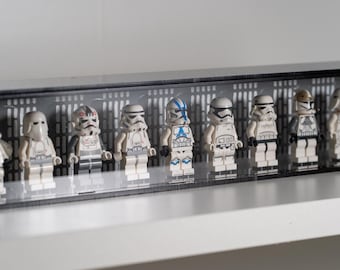 Minifigure Display Case Space Themed - holds 10 figures