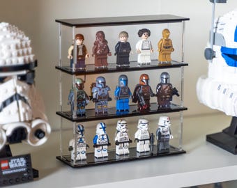 Minifigure Stackable Display Cases -  hold 15 Figures total