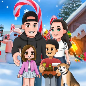 Roblox Geschenk l Kundenspezifisches Roblox vom Foto l Roblox-Karikatur l Roblox-Zeichnung l Roblox-Poster l Personalisiertes Roblox l Illustration