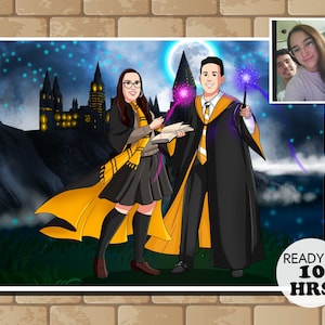 Regalo speciale l Ritratto anime personalizzato l Ritratto di coppia anime l Regalo di coppia anime personalizzato l Harry P l Regalo di compleanno