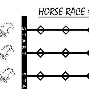 Paardenrace: bordspel printbaar