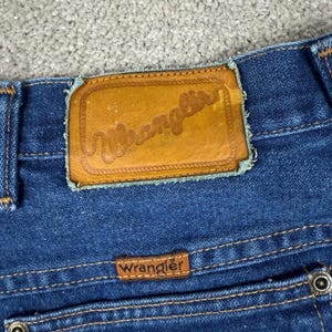 Vintage Wrangler Womens Size 16 High Rise Straight Jeans 70s Western USA Made afbeelding 5