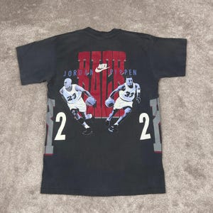 Vtg Jordan Pippen Nike T-shirt Size S Single Stitch Back 2 Back bild 1